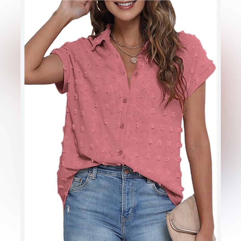 BOTHENIAL Women Button Down Shirt Dressy Casual Work Blouse